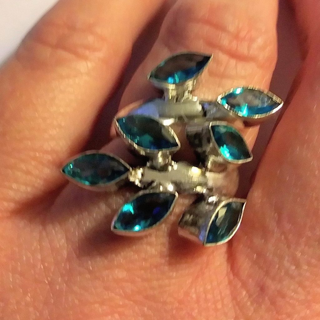 Stunning 925 Sterling Silver Topaz Ring 115$